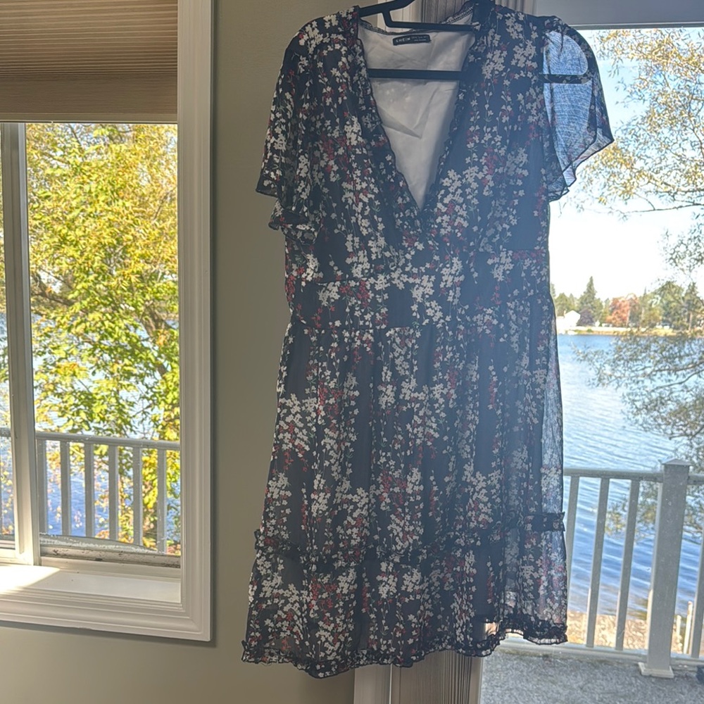 Floral Black Dress